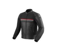 Revit Mile 2 Chaqueta de cuero para moto, negro/rojo, Talla 46