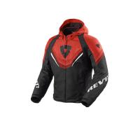 Revit Quantum 3 H2O Chaqueta textil de moto impermeable, negro-rojo, tamaño L para Hombres
