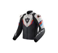 Revit Quantum 3 Chaqueta de cuero para moto perforada, negro/gris claro, Talla 54