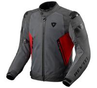 Chaqueta de moto Revit Control Air H2O gris y roja 3XL