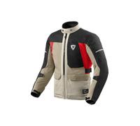 Revit Convergent H2O Chaqueta Textil de Motocicleta Impermeable, Arena/Rojo, Talla 3XL