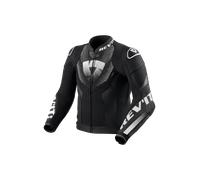 Revit Hyperspeed 3 Air Chaqueta de cuero de motocicleta perforada, Negro/Blanco, Talla 48