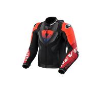 Revit Hyperspeed 3 Pro Chaqueta de cuero de moto, negro-rojo, tamaño 48 para Hombres