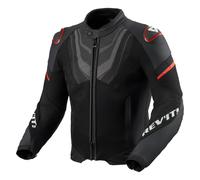 Chaqueta de moto Revit Mantis 3 H2O negra y roja 2XL