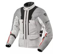 Chaqueta de moto Revit Offtrack 2 H2O gris claro-plata 4XL