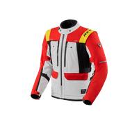 Revit Offtrack 3 H2O Chaqueta Textil de Motocicleta Impermeable, blanco-rojo, tamaño 2XL para Hombres