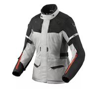 Chaqueta de moto Revit Outback 4 H2O para mujer Plata y Negro 44