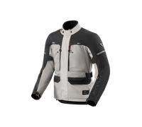 Revit Outback 5 H2O Chaqueta Textil de Motocicleta Impermeable, negro-plata, tamaño 4XL para Hombres