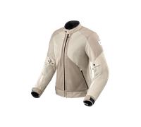 Revit Torque 3 Backprint H2O Chaqueta impermeable para motocicletas, blanco/arena, Talla 44