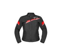 Richa Gotham 3 WP Chaqueta textil impermeable para mujer, negro-blanco-rojo, tamaño XS