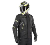 Richa Infinity 2 Flare chaqueta textil impermeable para motocicleta, negro-gris-amarillo, tamaño 2XL para Hombres