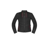 Richa Monaco Mesh WP Chaqueta textil impermeable para mujer, negro-rojo, tamaño M