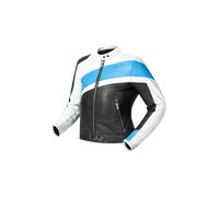 Chaqueta de Moto Richa Paige para Mujer Blanco/Azul claro42 Blanco,Azul claro