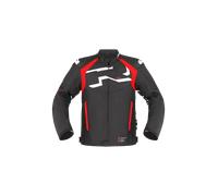 Richa Stradale Tex WP Chaqueta textil de moto impermeable, negro-blanco-rojo, tamaño XL para Hombres