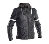 Richa Toulon 2 Chaqueta de cuero para moto, gris-blanco, tamaño 52 para Hombres