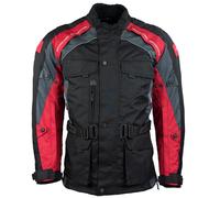 Chaqueta de moto Roleff Liverpool negra y roja XL