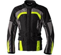 RST Alpha 5 Chaqueta textil de motocicleta, negro-gris-amarillo, tamaño L