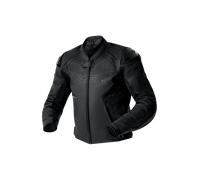 RST S1 D3O Chaqueta de cuero de motocicleta perforada, negro, Talla L