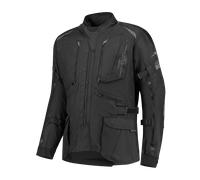 Rusty Stitches Cliff Chaqueta textil impermeable para motocicleta, negro, tamaño S para Hombres
