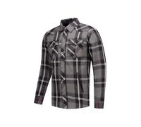 Rusty Stitches Neil V2 Camisa de moto, Gris/Negro/Blanco, Talla L