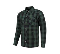 Rusty Stitches Neil Camisa de moto, negro-verde, tamaño M