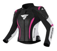 Chaqueta de moto Shima Miura 2.0 para mujer en negro, blanco y rosa 42