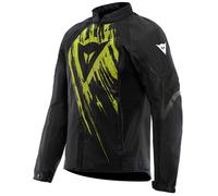 Chaqueta de motocicleta Dainese Herosphere Tex - asfalto negro/amarillo flo...