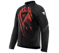 Chaqueta de motocicleta Dainese Herosphere Tex - asfalto negro/rojo (08J)