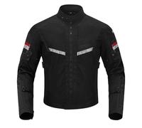 Chaqueta de Motocicleta de Moto para Verano para Hombre, Respirable Armadura Protección reflexión de Alto Brillo L