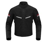 Chaqueta de Motocicleta de Moto para Verano para Hombre, Respirable Armadura Protección reflexión de Alto Brillo XL