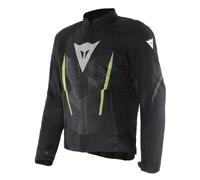 Dainese - Herosphere Air Tex Jacket, Chaqueta De Moto De Tejido, Ventilada Y De Verano, Hombre, Negro/Blanco/Amarillo-Fluo, 56