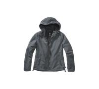 Brandit Windbreaker Frontzip Chaqueta de dama, negro-gris, tamaño XS para Mujer