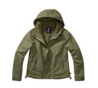 Brandit Windbreaker Frontzip Chaqueta de dama, verde, tamaño XS para Mujer