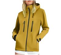 Chaqueta de Mujer Chaquetón Acolchada Biker Elegante Jacket Gabardina Chubasquero Tallas Grandes Running Ropa Abrigo Casaca Impermeable Chaquetas Invierno Abrigos 2# Amarillo Tierra S