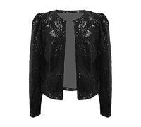 Chaqueta de mujer con lentejuelas brillantes de manga larga con cremallera abierta Blazer Sparkle Party Festival Metallic Bomber Chaqueta Cárdigan Urbana Informal y Elegante