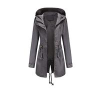 Chaqueta de mujer impermeable repelente Softshell a prueba de viento, capa de mujer con capucha impermeable larga, abrigo con cremallera chaqueta de lluvia de color sólido gabardina de lluvia caliente