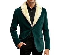 Chaqueta de Navidad para hombre Navidad elegante blazer de Navidad Papá Noel divertido traje funky manga larga chaqueta de Navidad