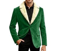 Chaqueta de Navidad para hombre Navidad elegante blazer de Navidad Papá Noel divertido traje funky manga larga chaqueta de Navidad
