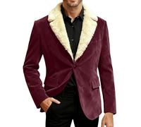 Chaqueta de Navidad para hombre Navidad elegante blazer de Navidad Papá Noel divertido traje funky manga larga chaqueta de Navidad
