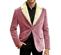 Chaqueta de Navidad para Hombre Navidad Elegante Blazer de Navidad Papá Noel Divertido Traje Funky Manga Larga Chaqueta de Navidad