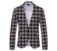 Chaqueta de Navidad para hombre, traje de dos botones, sólido para negocios, para bodas, tardes, latices, ahumados, para hombre, chaqueta al aire libre, estilo informal para ciudad, ocio, blanco, L