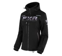 §Chaqueta de Nieve Mujer FXR Maverick Negro-Uva Descolorido§