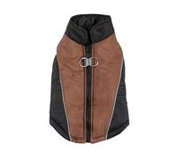 Chaqueta De Nieve para Perro, Cálida, De Lana, A Prueba De Frío, Reflectante, A Prueba De Viento, Shiba Inu, Chihuahua, Bulldog, Pug, Abrigo con Cremallera,Café,2XL