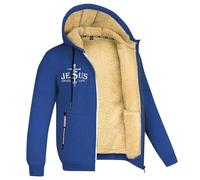Chaqueta de otoño Chaqueta cálida masculina e invierno, a la moda, casual, monocolor, manga larga, bolsillo, capucha, algodón, abrigo X país hombre, azul, S