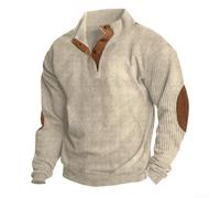 Chaqueta de pana para exteriores para el ocio con cuello alto y sudadera de manga larga diseñada para uso durante todo el año (XXL Apricot)