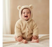 Chaqueta de peluche Little Dutch Baby Bunny Sand – 62