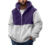 Chaqueta de peluche para hombre, chaqueta de forro polar de terciopelo de doble cara, chaqueta de lana con cremallera, chaqueta con capucha, abrigo grueso y cálido, abrigo de invierno, tallas grandes