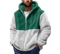 Chaqueta de peluche para hombre, chaqueta de forro polar de terciopelo de doble cara, chaqueta de lana con cremallera, chaqueta con capucha, abrigo grueso y cálido, abrigo de invierno, tallas grandes