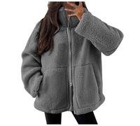 Chaqueta de Peluche para Mujer Abrigo con Cremallera Cuello Levantado | Sudadera de Forro Polar Informal para Mujer con Cremallera Manga Larga Acogedor Prendas Vestir Exteriores Cálidas Invierno
