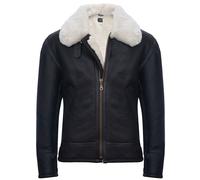 Chaqueta De Piel De Oveja Para Hombre B3 Clásica De Aviador RAF Marrón Crema